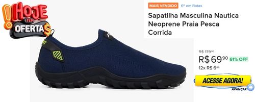 sapatilha nautica neoprene