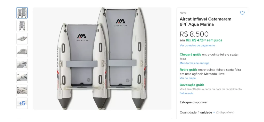 Aircat Inflavel Catamaram 9`4` Aqua Marina