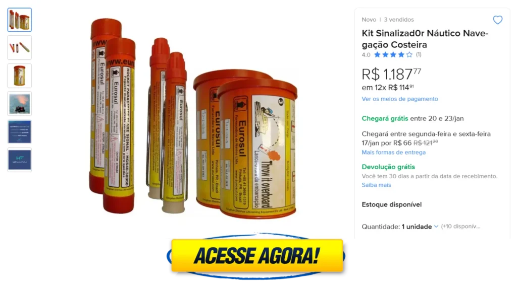 Kit Sinalizador Náutico Navegação Costeira