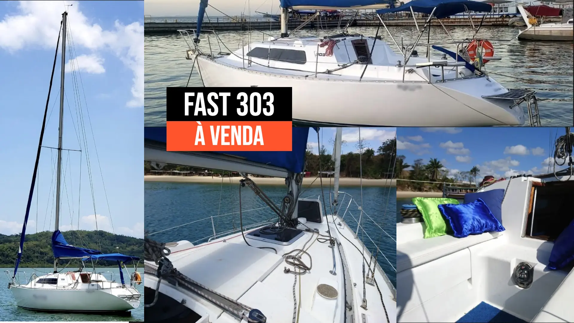 Veleiro FAST 303 à venda (TT) – Yanhmar 30 Hp VALOR R$ 220.000 Agora R$ 160.000