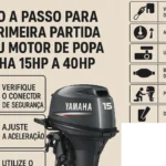 como dar a primeira partida do motor de popa