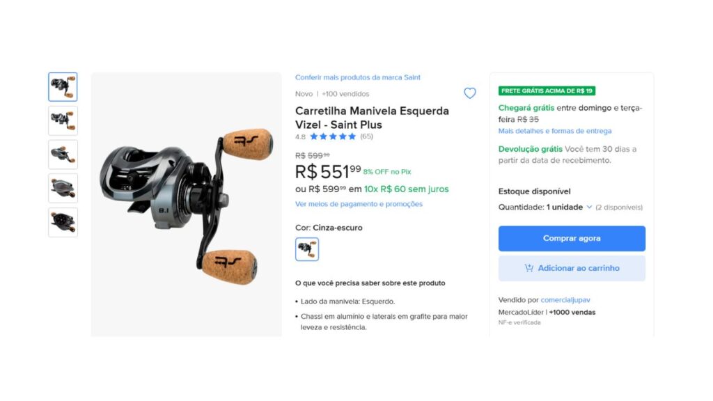 Carretilha Saint Plus Vizel