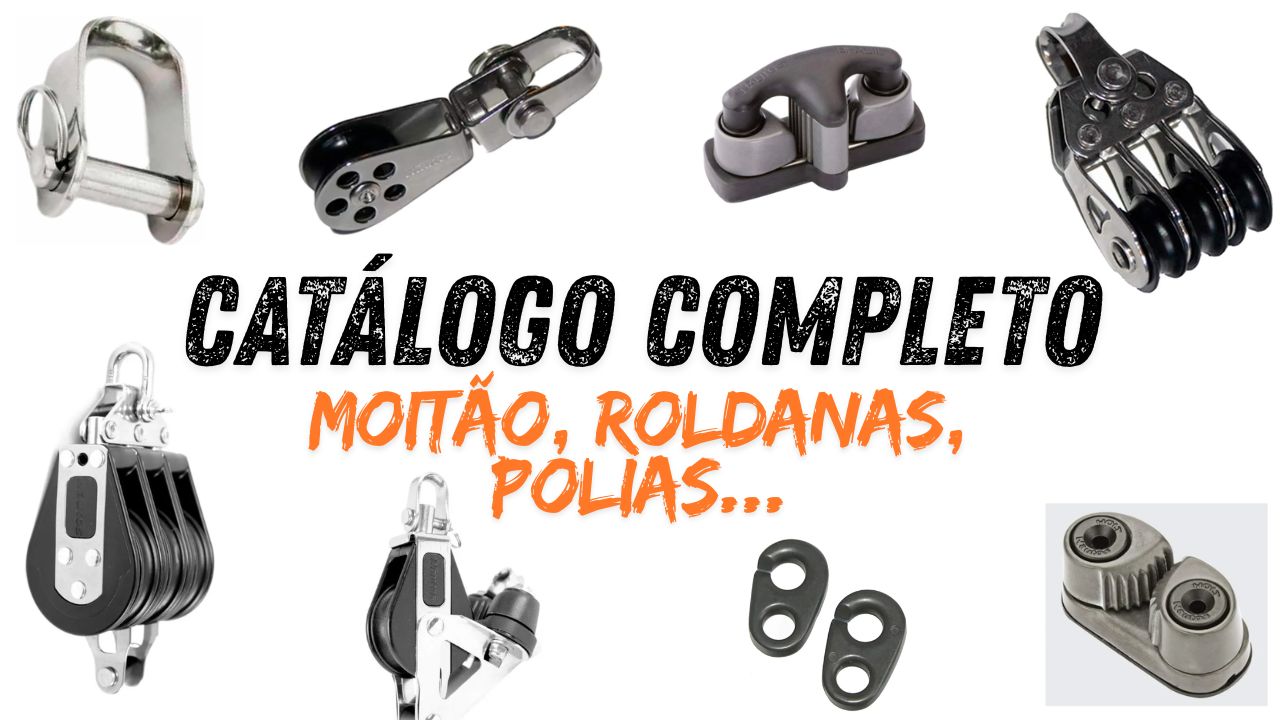 Catálogo Completo Nautos com Moitão, Roldanas, Catraca, Mordedor, Manilhas, Polias…