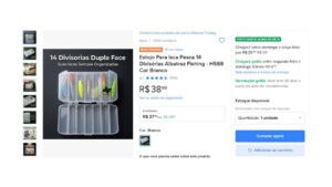 Estojo para iscas artificiais Albatroz Fishing H569 com 14 divisórias