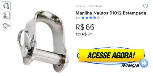 Manilha Nautos 91012 Estampada