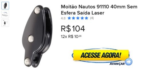Moitão Nautos 91110 40mm Sem Esfera Saída Laser