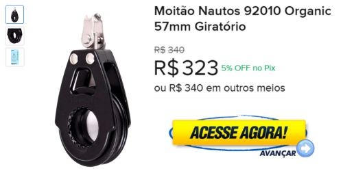 Moitão Nautos 92010 Organic 57mm Giratório
