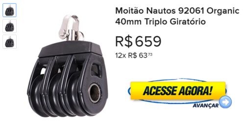 Moitão Nautos 92061 Organic 40mm Triplo Giratório