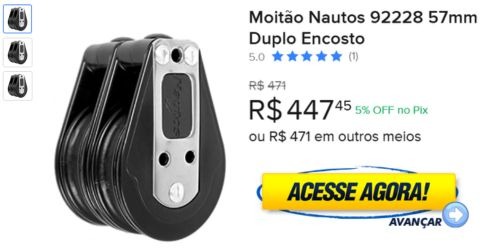 Moitão Nautos 92228 57mm Duplo Encosto