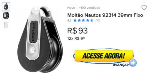 Moitão Nautos 92314 39mm Fixo