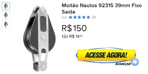 Moitão Nautos 92315 39mm Fixo Saída