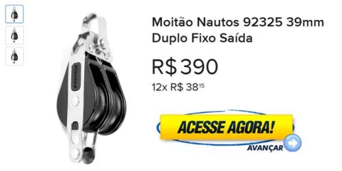Moitão Nautos 92325 39mm Duplo Fixo Saída