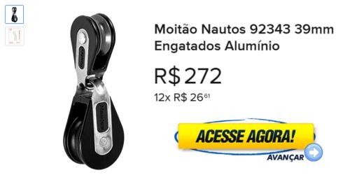 Moitão Nautos 92343 39mm Engatados Alumínio