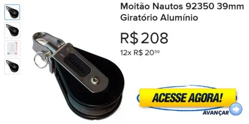 Moitão Nautos 92350 39mm Giratório Alumínio