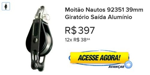 Moitão Nautos 92351 39mm Giratório Saída Aluminio