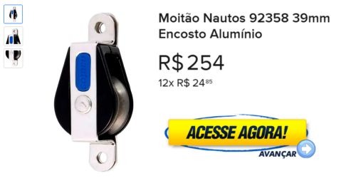 Moitão Nautos 92358 39mm Encosto Alumínio