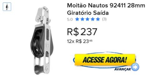 Moitão Nautos 92411 28mm Giratório Saída