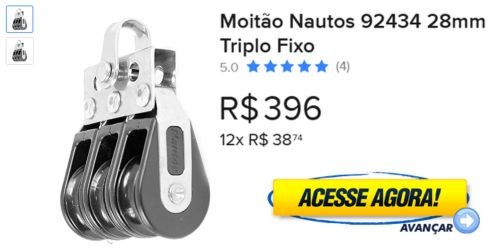 Moitão Nautos 92434 28mm Triplo Fixo