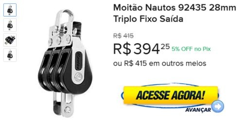Moitão Nautos 92435 28mm Triplo Fixo Saída