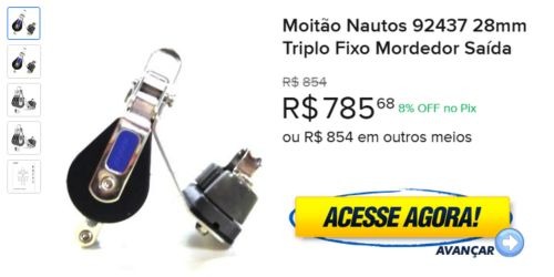 Moitão Nautos 92437 28mm Triplo Fixo Mordedor Saída