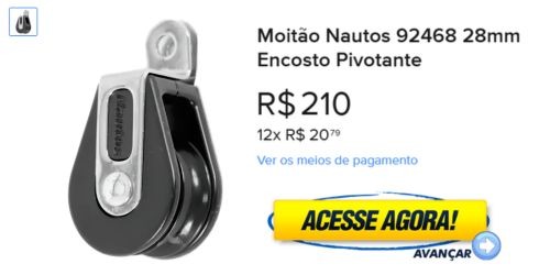 Moitão Nautos 92468 28mm Encosto Pivotante