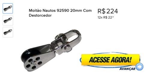 Moitão Nautos 92590 20mm Com Destorcedor