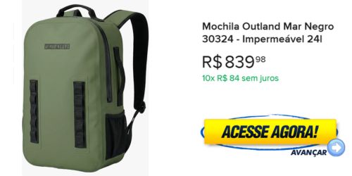 mochila outland mar negro impermeavel