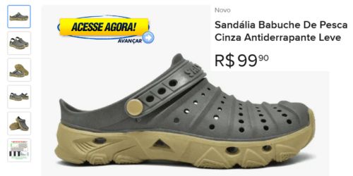 sandalia babuche de pesca